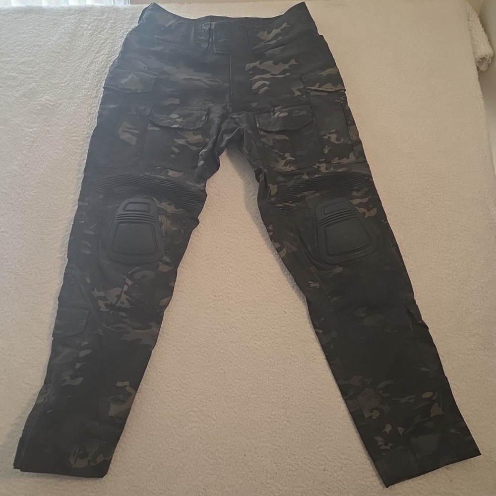IDOGEAR Cargo Pants Mens 32x32 Green Camo Tactical Ripstop Army Workwear Combat